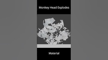 Monkey head explodes in Blender #blender #satisfyingvideo