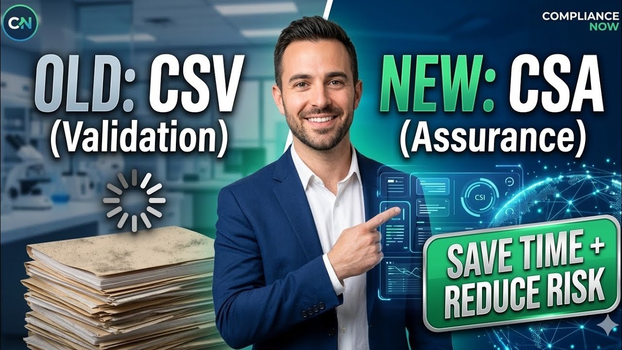 Why the FDA is Moving from CSV to CSA (And Why You Should Too) - YouTube