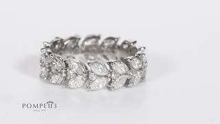 Marquise Diamond Eternity Ring in 14k White Gold by Pompeii3