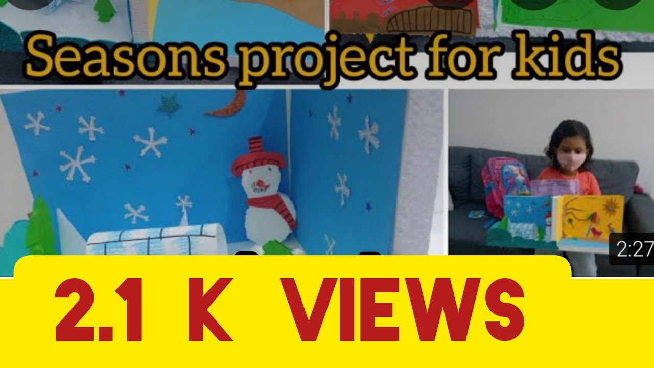 #DIY #season project for kids/summer,winter,autumn,spring seasons/4 ...