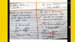 Difference between DFA and NFA - lecture29/ toc Wealth