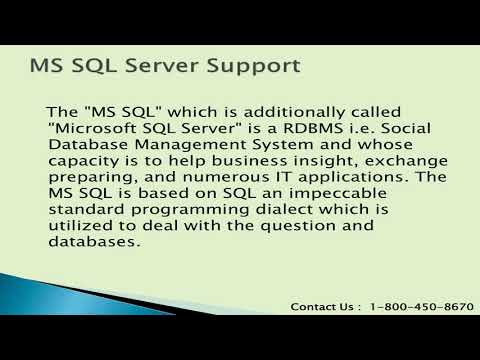 MS Sql Server Support