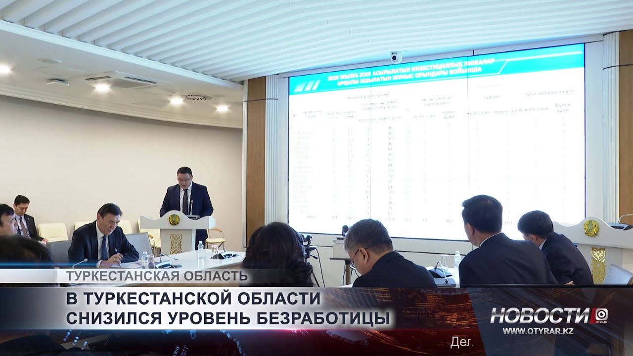 В Туркестанской области снизился уровень безработицы