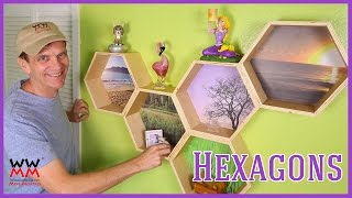 Funky Hexagon Honeycomb Wall Shelves | WWMM ART & DESIGN Get $50 toward any Casper mattress purchase ▻▻Visit http://www.casper.com/woodworking and use promo code: