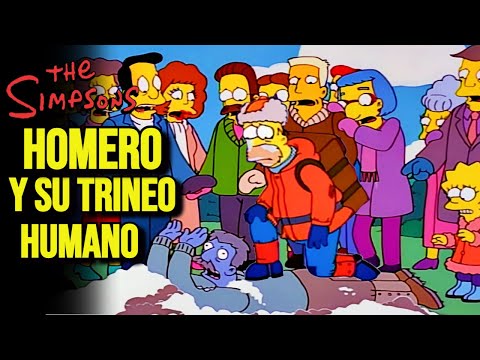 Homero hace un Trineo con un Muẹrtọ | Los Simpson