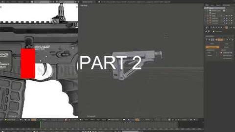 PART 2 - Honey Badger Assault Rifle 3D Speed Modeling