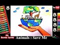 How to draw save wildlife drawing  save trees save nature save the environment save the earth