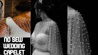 ✅An Easy No Sew Wedding Capelet.You will not believe Until you watch this Technique. screenshot 1