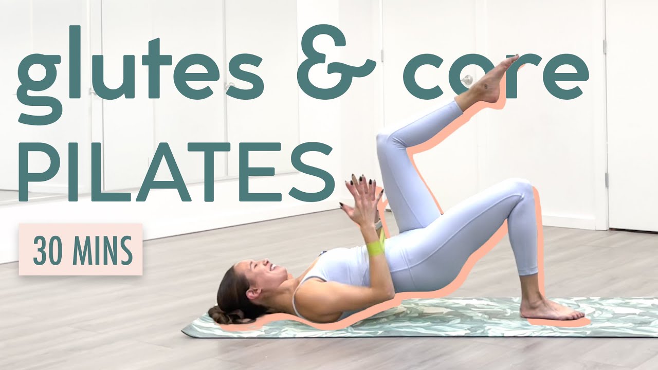30m GLUTES & CORE PILATES - Booty Band Follow Along Workout with Music ...