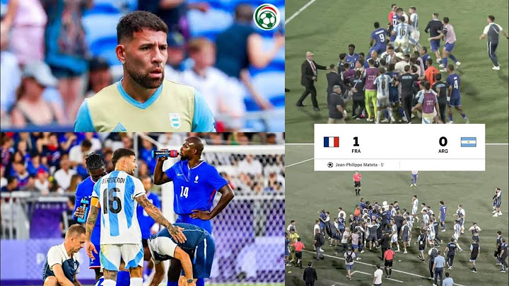 Bagarre générale à la fin de France-Argentine, quart de finale de football des JO de Paris 2024,