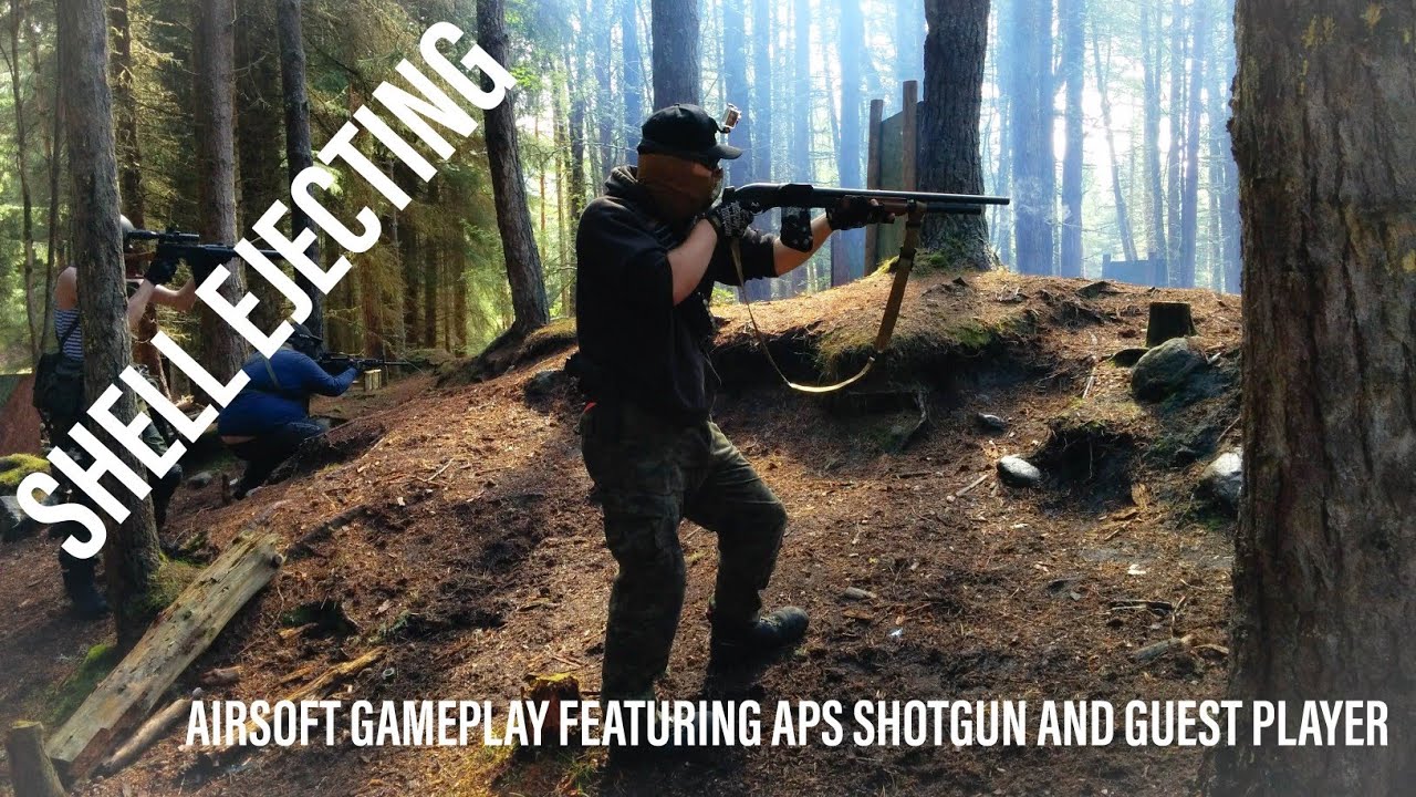 Airsoft gameplay with APS shell ejecting shotgun. But it's not me!