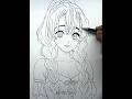 Drawing (Mitsuri) 😘😅 Demon slyer black penUse Mitsuri Art #anime #animedrawing #demonslayer #drawing