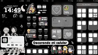 ꜝꜞ 🖤 ˖࣪،̲Ꮺ Decorando mi celular versión Demon Slayer | Con dos apps! screenshot 4