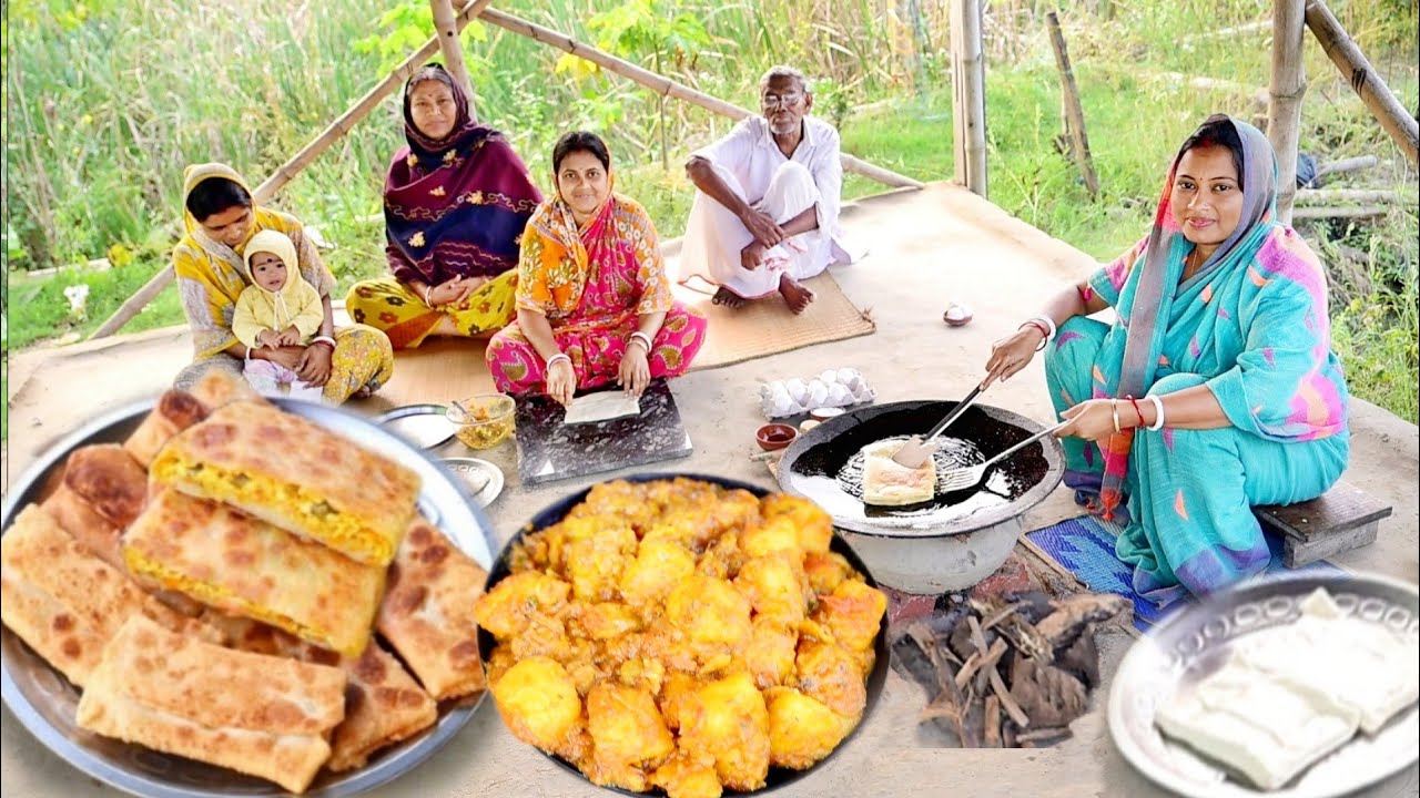 আজ সবার অনুরোধে বাড়িতে মোগলাই পরোটা বানালাম সাথে ড্রাই আলুর তরকারি || moglai porota recipe