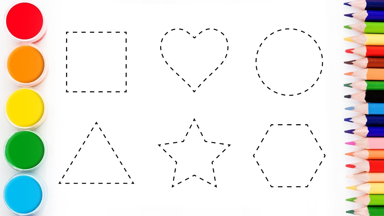 How to Draw Heart and 5 Other Shapes | Easy Step by Step Tutorial - YouTube
