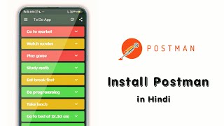 Install Post Man and Test API in Hindi | Create a To-Do Android App using Nodejs Rest API in Hindi Install Android Studio In Hindi Create A To Do Android App Using Nodejs Rest Api In Hindi