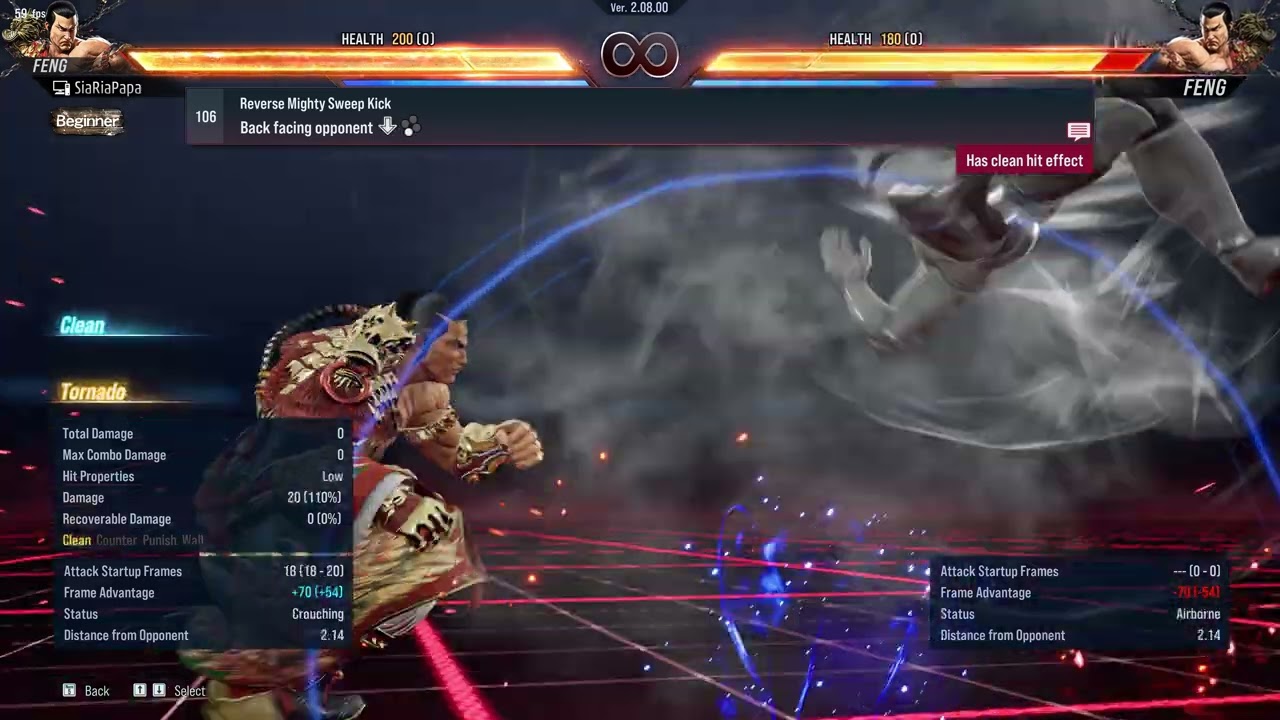 106. Reverse Mighty Sweep Kick