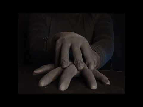 Shiny black latex gloves ASMR