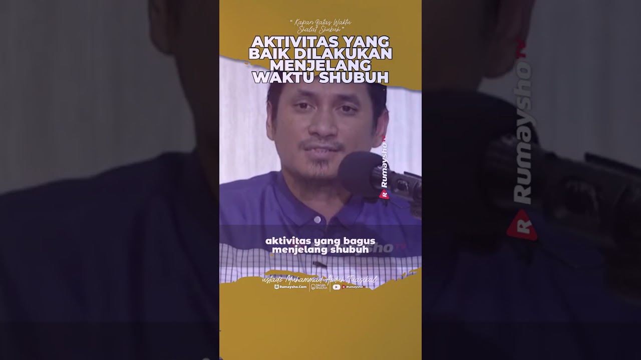 ⁣Aktivitas Yang Baik Dilakukan Menjelang Waktu Subuh - Ustadz M Abduh Tuasikal