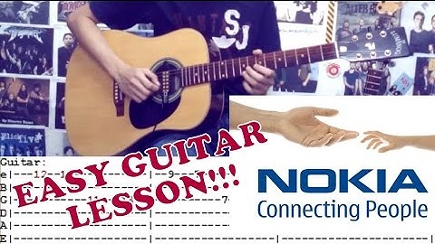 Nokia Tune on Guitar (Easy Guitar Lesson)with Chords and Tab