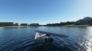Water Skiing+Extreme Landing at Thomas Jefferson Memorial (USA) in Microsoft Flight Simulator 2020