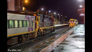 SSR & V/Line N's around Bendigo on 9098 Grain & 8089 Swan Hill Pass- 18/8/26