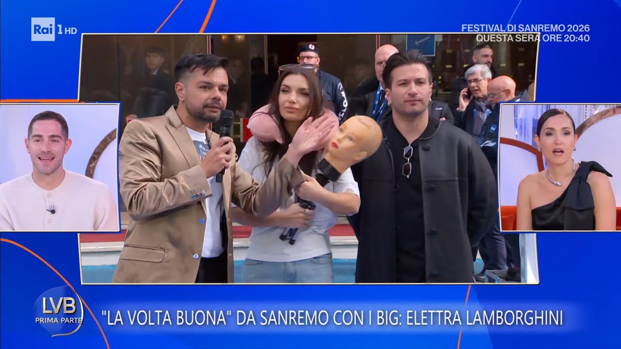 Sanremo 2026, intervista a Eddie Brock e Elettra Lamborghini - La volta buona 26/02/2026