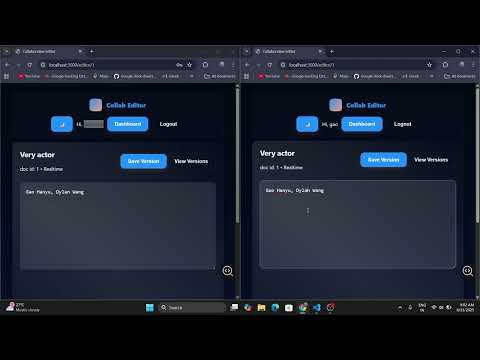 Collaborative editing system Demonstration