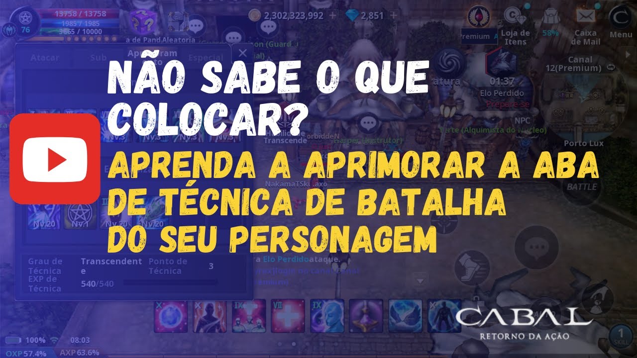 Cabal Roa Mobile Cabal Mobile (RoA) - Aprimoramento da Técnica de Batalha de todas as ...