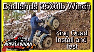 Badlands 3500lb Winch Install on a Suzuki King Quad