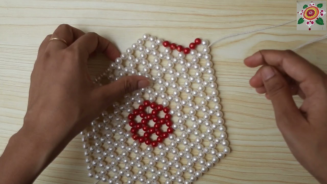 Decoration ideas| pearl DIY decoration | table mat making with pearl