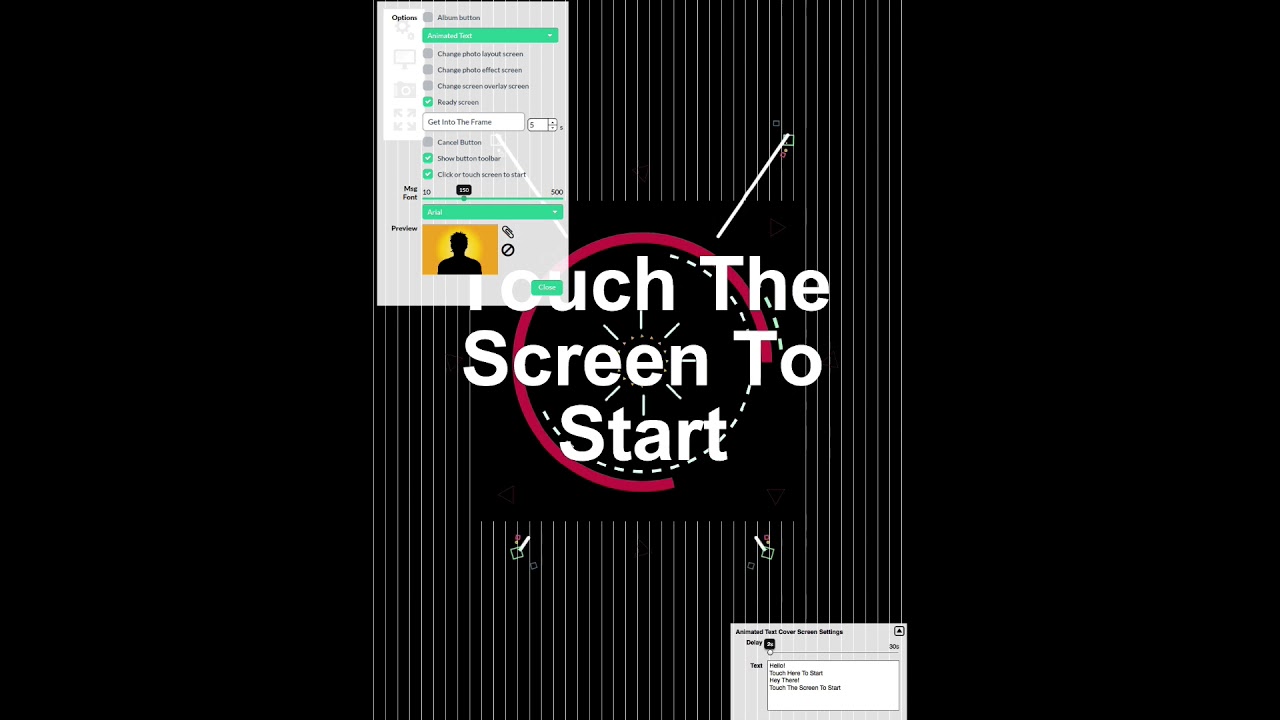 create layout for sparkbooth