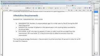 Meaningful Use Core Measure # 9: Smoking Status