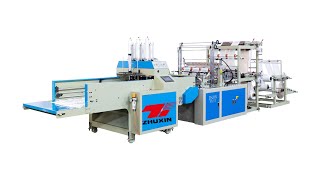 CY-SH-1000 Double Layer six Lines Cold Cutting Automatic T-shirt Bag Making Machine