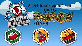 Club Penguin Rewritten - Puffle Launch - All Puffle Os Levels 1 - 12 (Blue Sky)