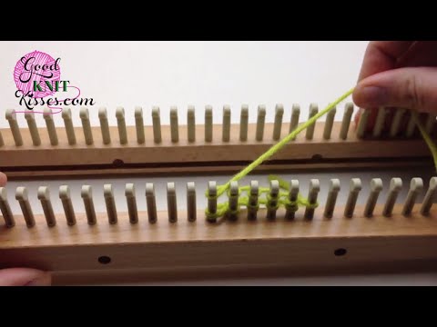 Loom Knit Cast On: E-wrap (Closed Captions CC)