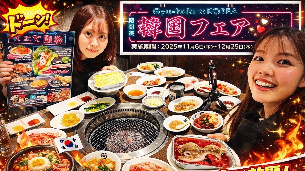 【食べ放題】牛角の韓国フェア行ってみた！#牛角 #韓国料理 #大食い #食べ放題 