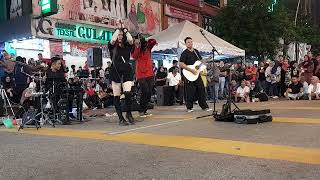 🔥Korean hot girls singer 🔥bob sentuhan buskers _ hot song _ All the spectators are delighted