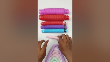 Very relaxing robot golden pop tube DIY #asmr #satisfying #creative #poptubesound #diy #robot #funny