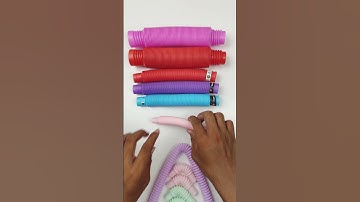 Very relaxing robot golden pop tube DIY #asmr #satisfying #creative #poptubesound #diy #robot #funny