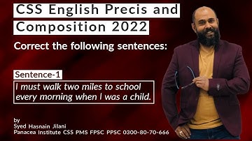 CSS Precis and Composition 2022 (Correction of Sentences) Solved