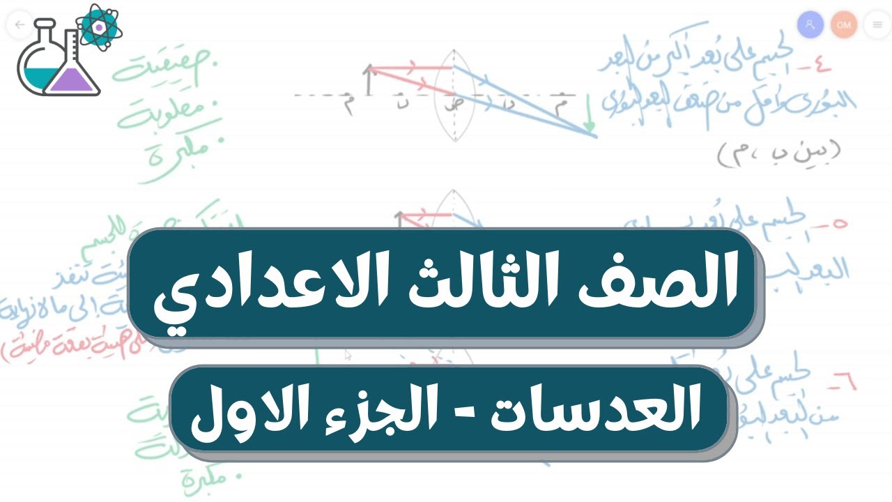 العدسات | علوم الصف الثالث الاعدادي الترم الاول | الجزء الاول