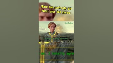 When dad confronts you about your bad karma in fallout 3 #fallout #memes #funny