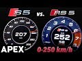 2018 Audi RS5 vs. Audi S5 - Acceleration Sound 0-100, 0-250 km/h | APEX