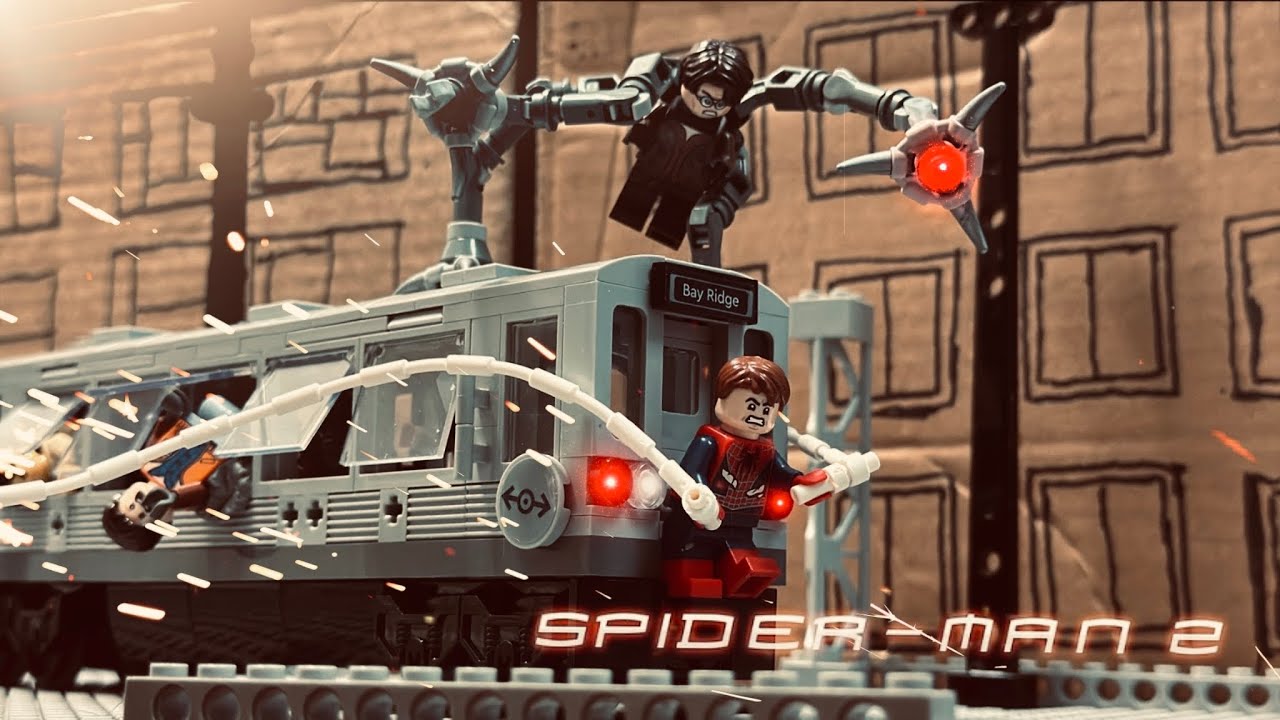 Lego Spider-Man 2 Train Fight | Stop Motion 
