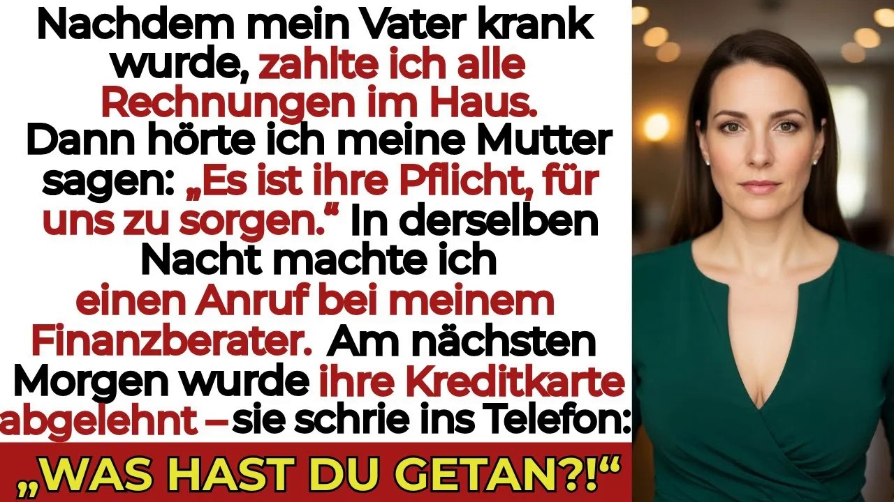 Meine Familie sagte „Du schuldest uns alles!“ — Also sperrte ich ihre Karten beim Familientreffen