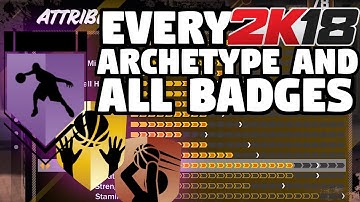 EVERY ARCHETYPE IN NBA 2K18 AND THEIR BADGES EXPLAINED!!! (OP ARCHETYPES)