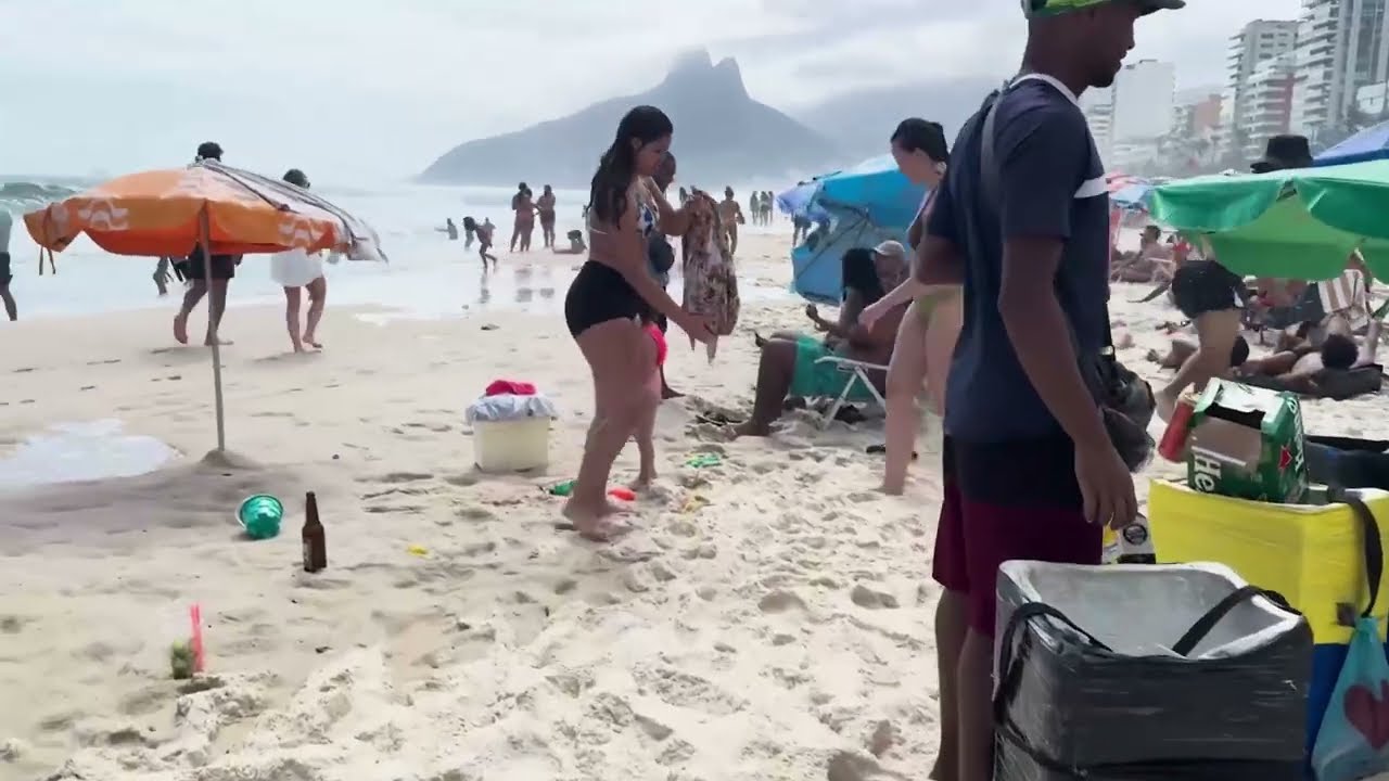 No Way 😱 Incredible Brazil Rio Leblon Beach 4K Ocean Walk