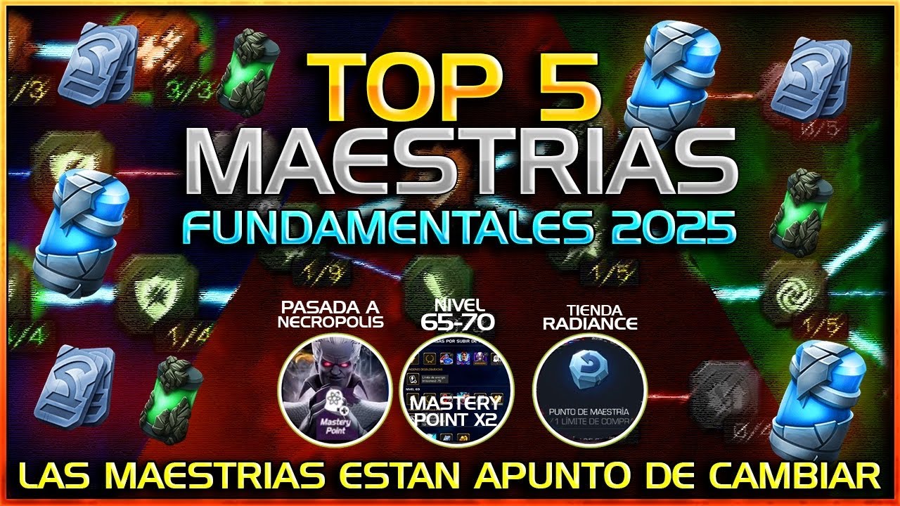 TOP 5 -MAESTRÍAS FUNDAMENTALES- 2025🔥| KABAM CAMBIARÁ EL JUEGO PARA SIEMPRE 💀 | MCOC