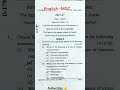 Hindi (MDC) & English -(MDC ) Semester -3 Objective Question with answer #lnmu #exam #gk